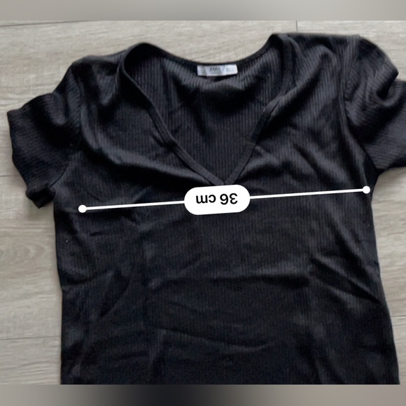 Zara, Black Ribbed Two-Piece Set Black, Top, Size:M, Pants:size:S - Picture 12 of 12